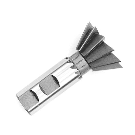 Qualtech Dovetail Cutter, Series DWC, 214 Diameter Cutter, 334 Overall Length, 1 Shank Diameter, Weld DWCA1440-60